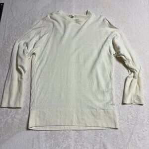 Cos Womens Long Sleeve Tunic Linen Blouse Top Small Long Sleeve Breathable Creme